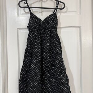H&M Black Dress with White Dots